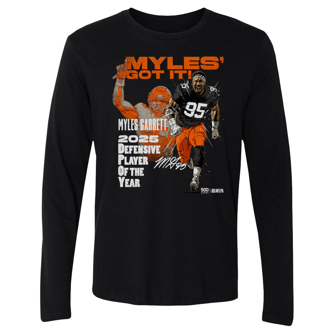 Myles Garrett Men's Long Sleeve T-Shirt | 500 LEVEL
