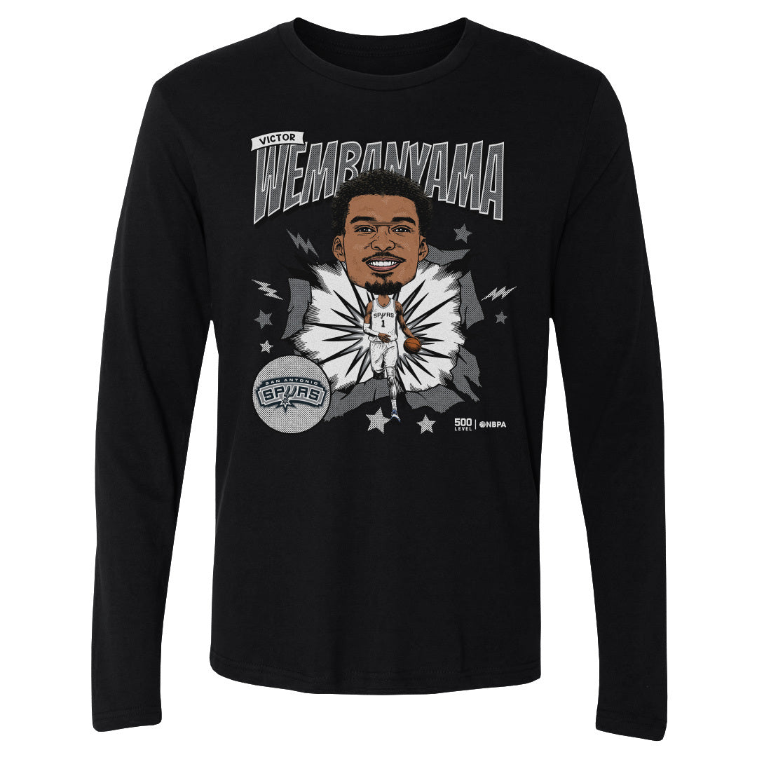 Victor Wembanyama Men's Long Sleeve T-Shirt | 500 LEVEL