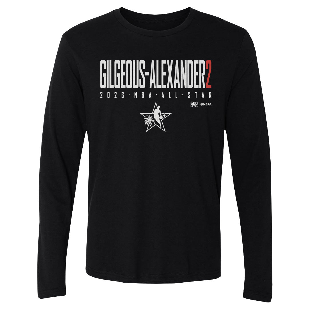Shai Gilgeous-Alexander Men's Long Sleeve T-Shirt | 500 LEVEL