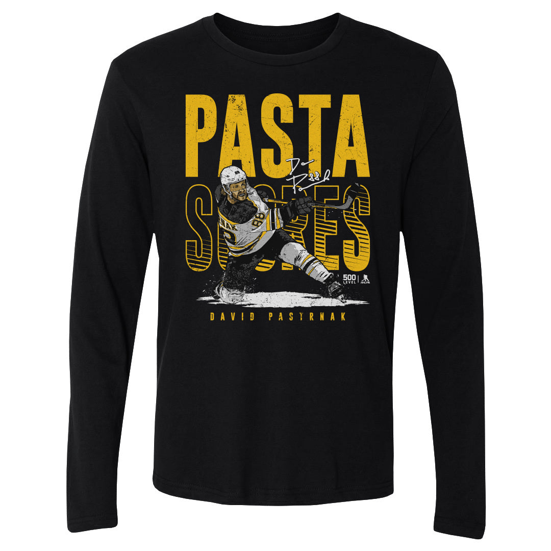 David Pastrnak Men's Long Sleeve T-Shirt | 500 LEVEL