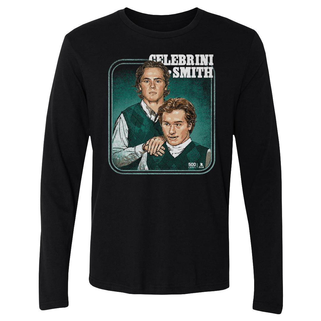 Macklin Celebrini Men's Long Sleeve T-Shirt | 500 LEVEL