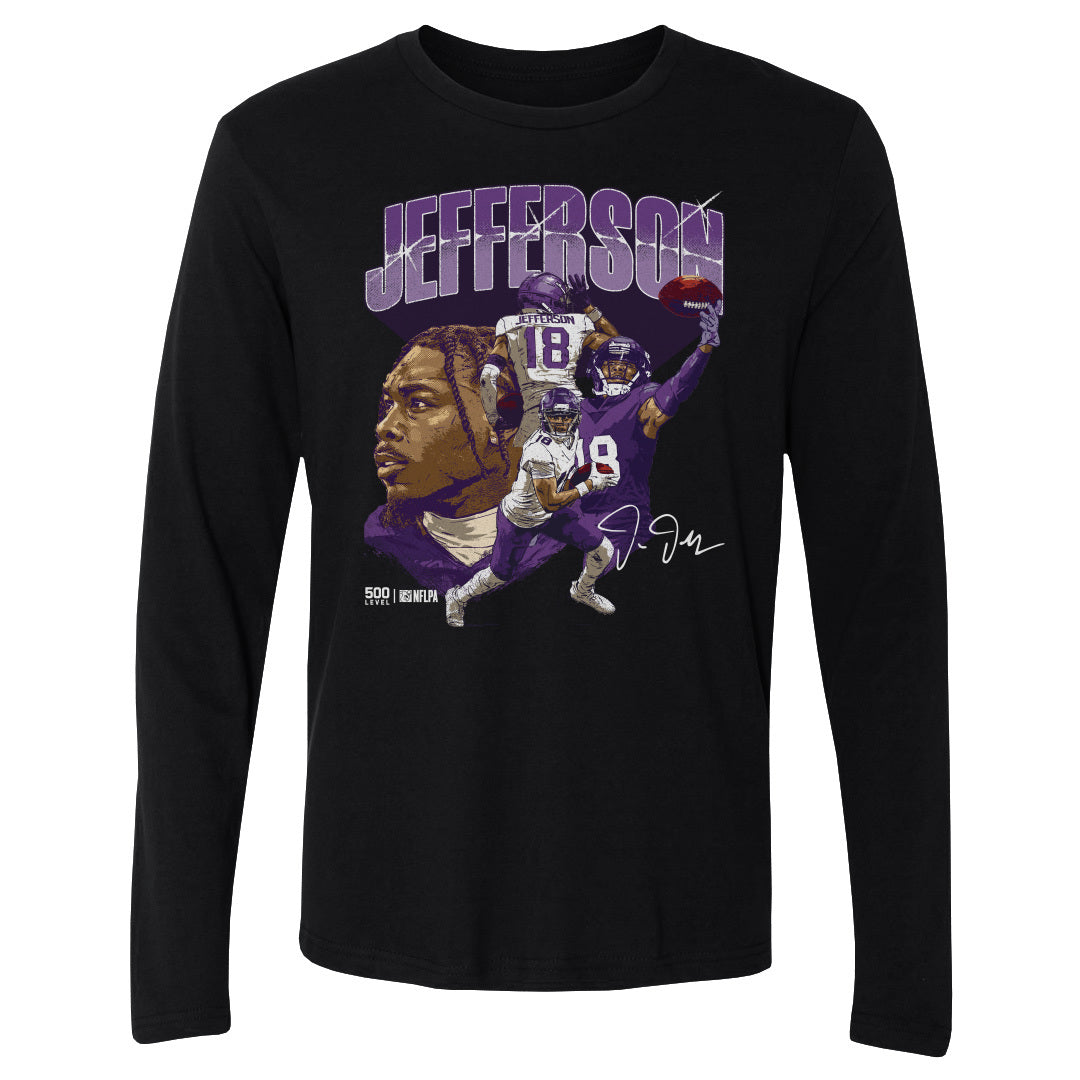 Justin Jefferson Men's Long Sleeve T-Shirt | 500 LEVEL