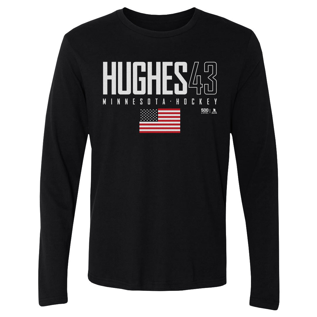 Quinn Hughes Men's Long Sleeve T-Shirt | 500 LEVEL