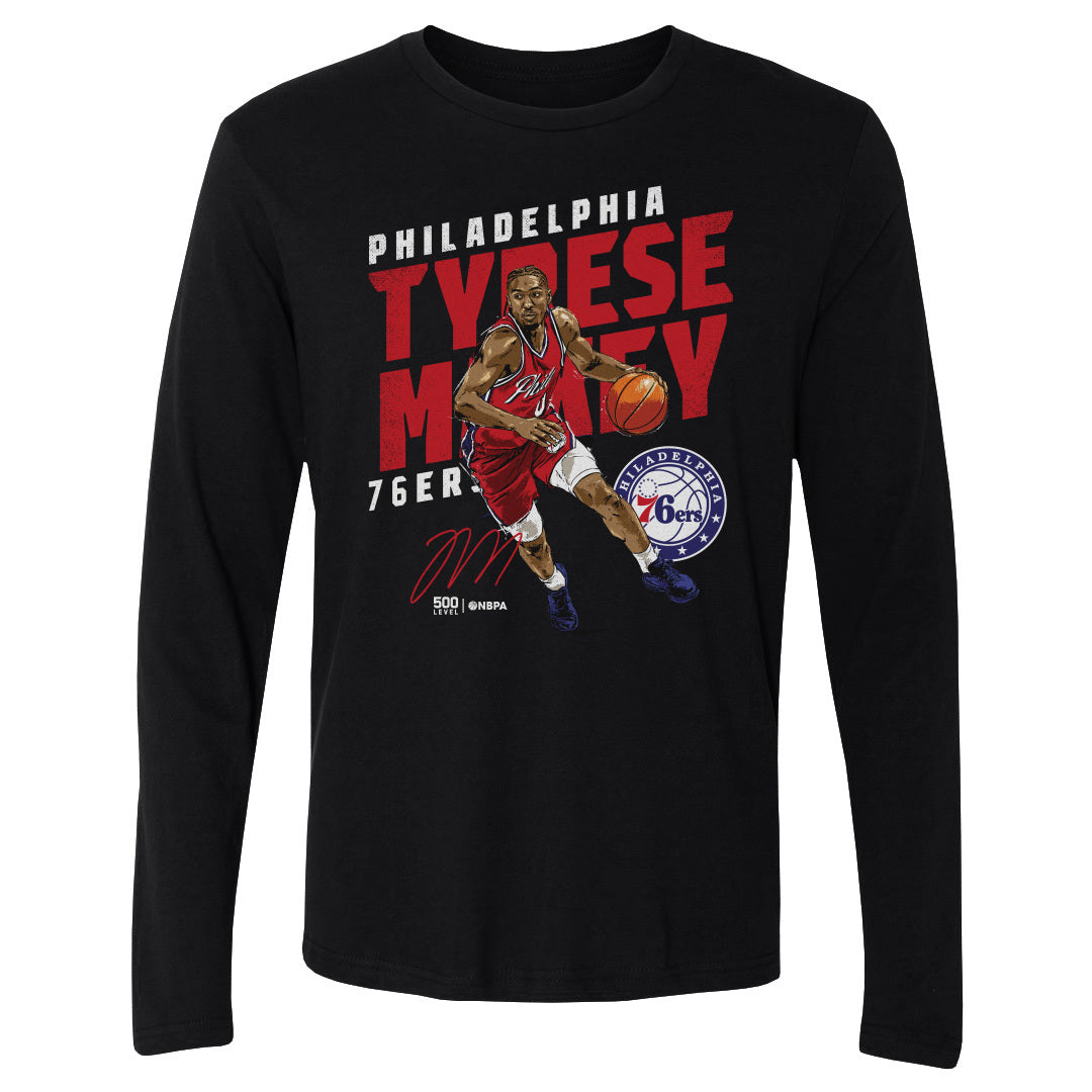 Tyrese Maxey Men's Long Sleeve T-Shirt | 500 LEVEL