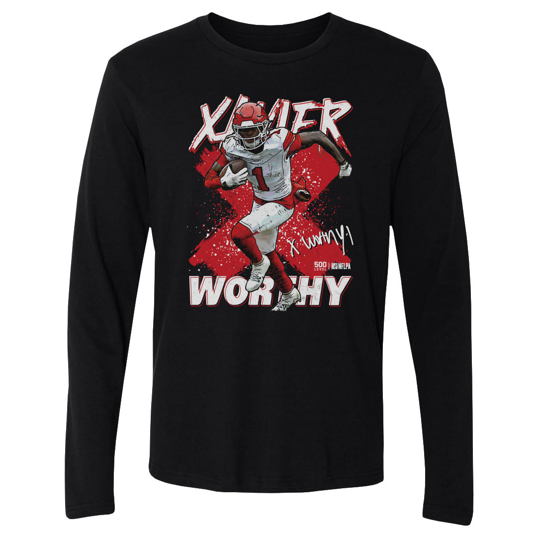 Xavier Worthy Men's Long Sleeve T-Shirt | 500 LEVEL