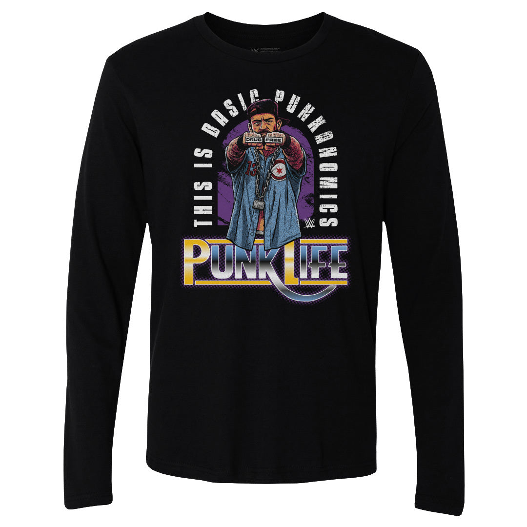 CM Punk Men's Long Sleeve T-Shirt | 500 LEVEL