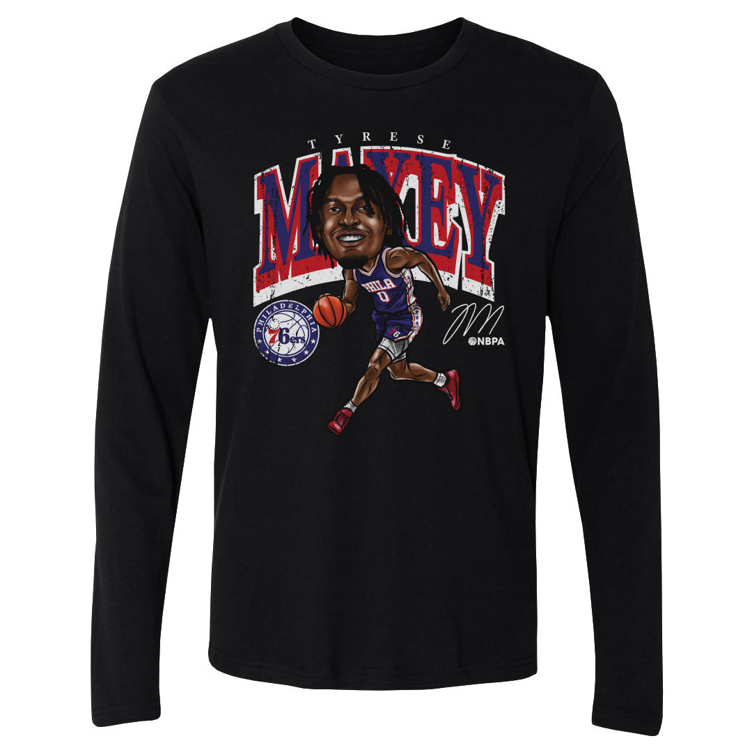 Tyrese Maxey Men's Long Sleeve T-Shirt | 500 LEVEL