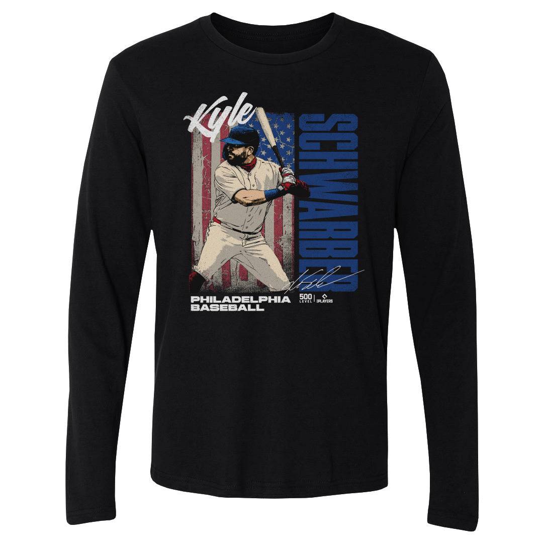 Kyle Schwarber Men's Long Sleeve T-Shirt | 500 LEVEL