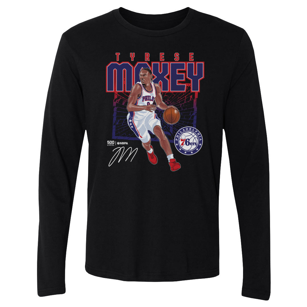 Tyrese Maxey Men's Long Sleeve T-Shirt | 500 LEVEL