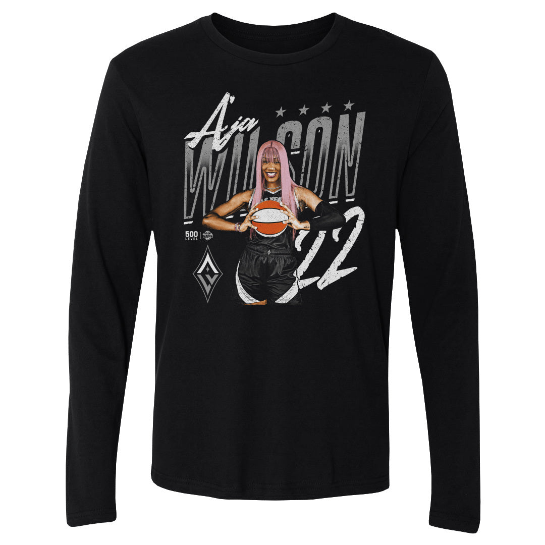 A'ja Wilson Men's Long Sleeve T-Shirt | 500 LEVEL