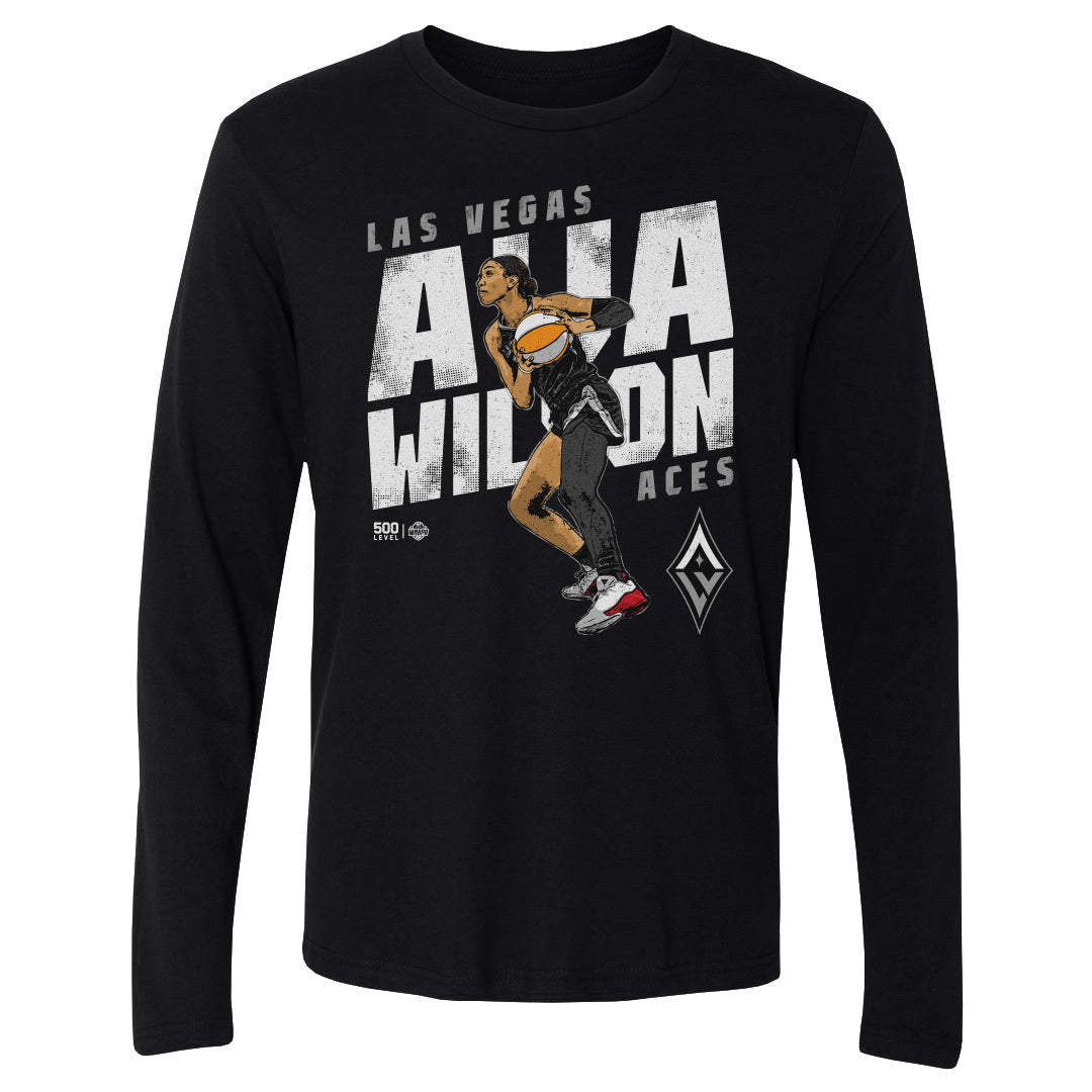 A'ja Wilson Men's Long Sleeve T-Shirt | 500 LEVEL