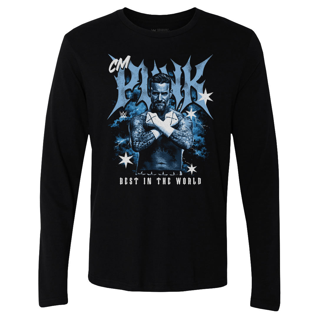 CM Punk Men's Long Sleeve T-Shirt | 500 LEVEL