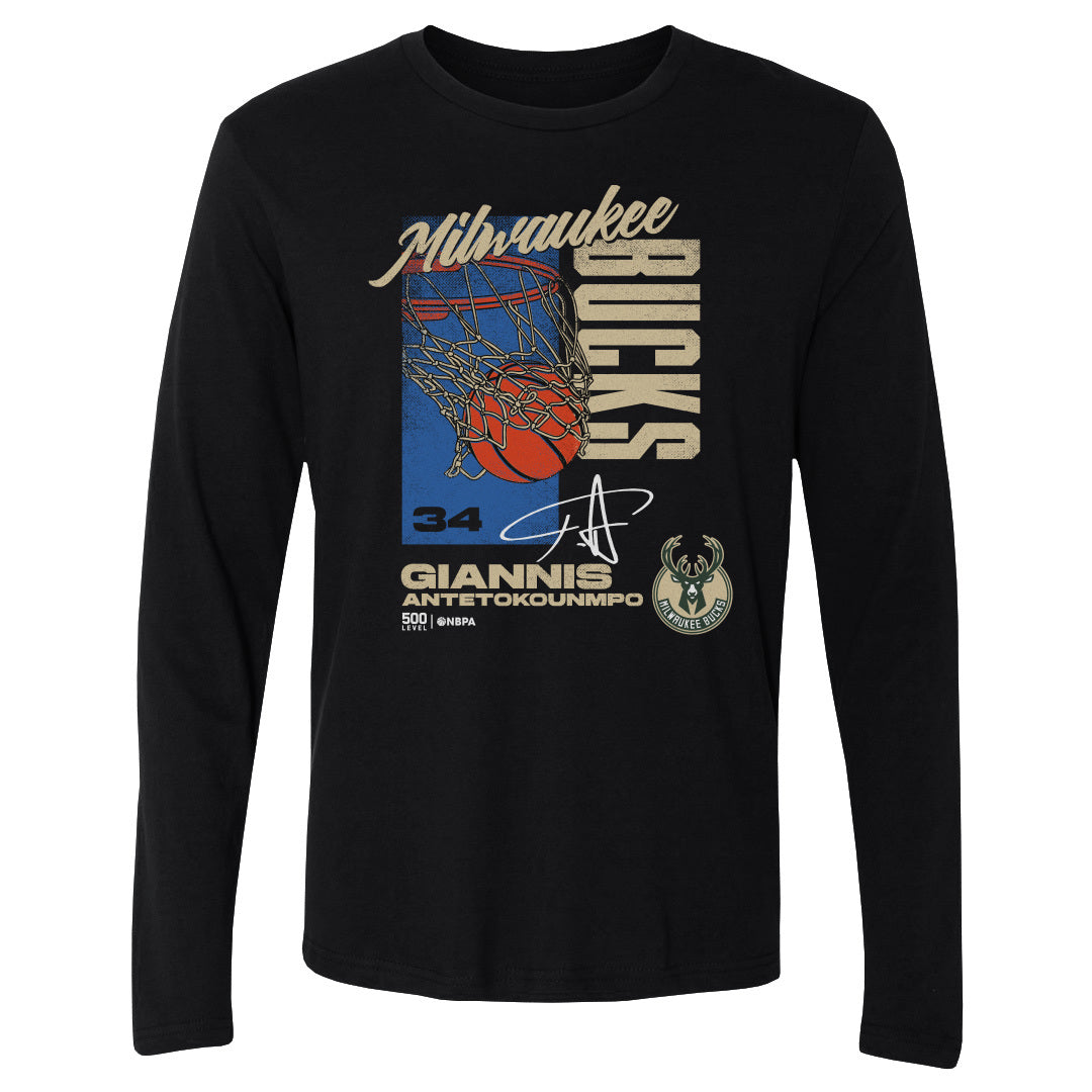 Giannis Antetokounmpo Men's Long Sleeve T-Shirt | 500 LEVEL