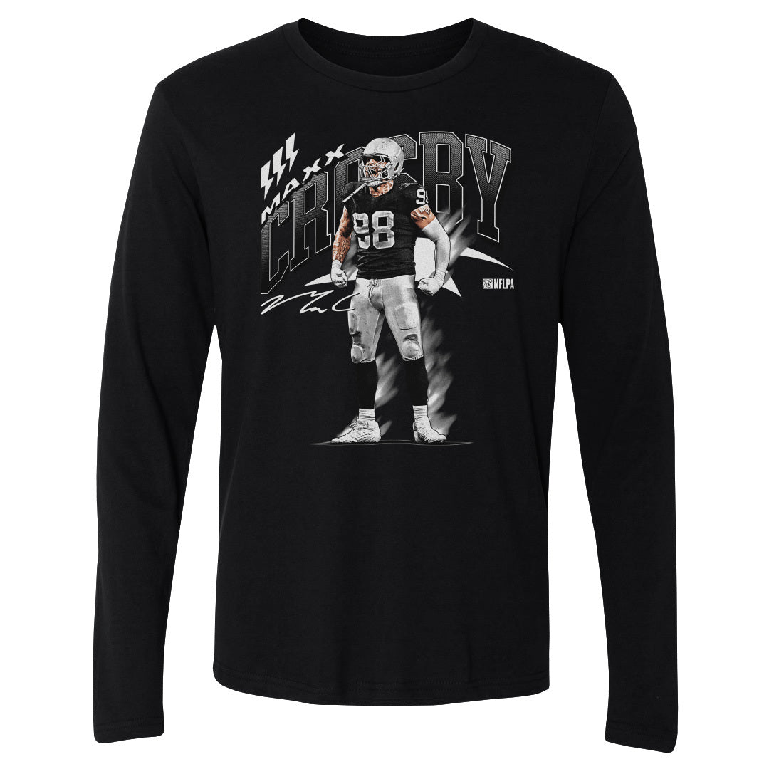 Maxx Crosby Men's Long Sleeve T-Shirt | 500 LEVEL
