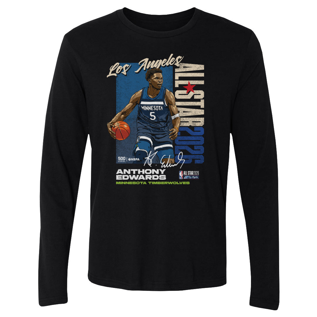 Anthony Edwards Men's Long Sleeve T-Shirt | 500 LEVEL