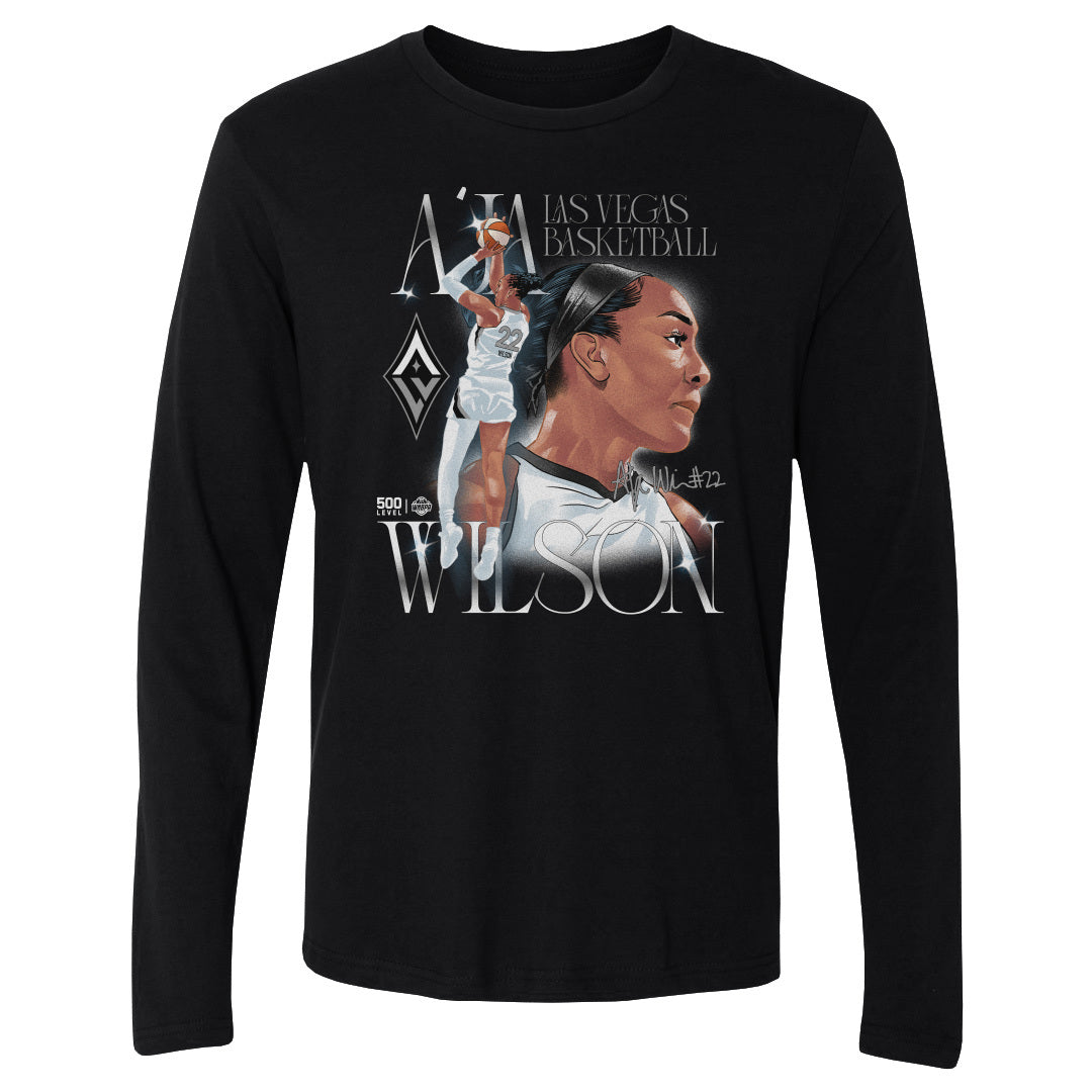 A'ja Wilson Men's Long Sleeve T-Shirt | 500 LEVEL