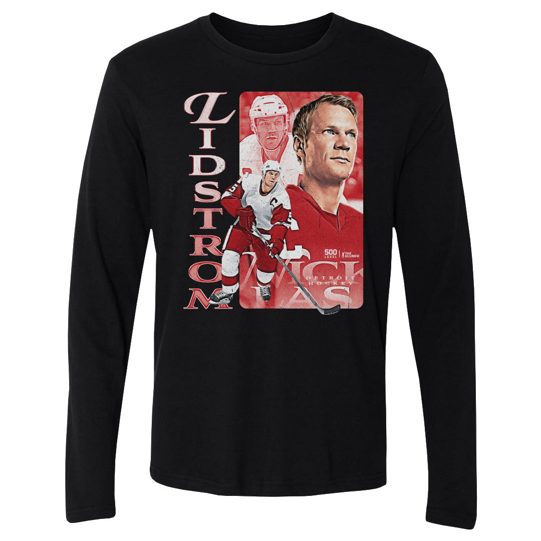 Nicklas Lidstrom Men's Long Sleeve T-Shirt | 500 LEVEL