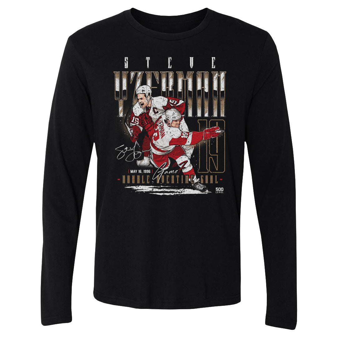 Steve Yzerman Men's Long Sleeve T-Shirt | 500 LEVEL