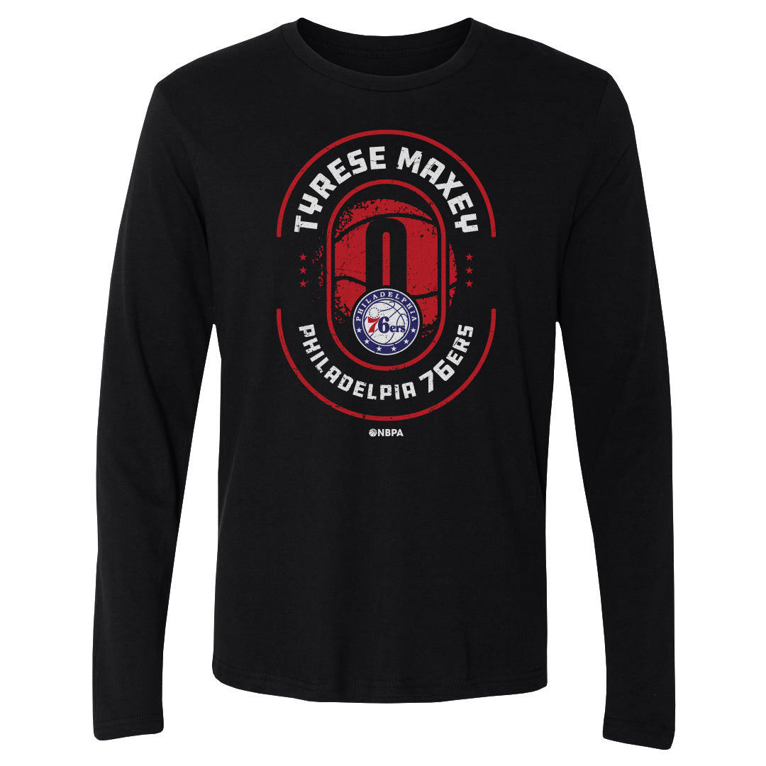 Tyrese Maxey Men's Long Sleeve T-Shirt | 500 LEVEL