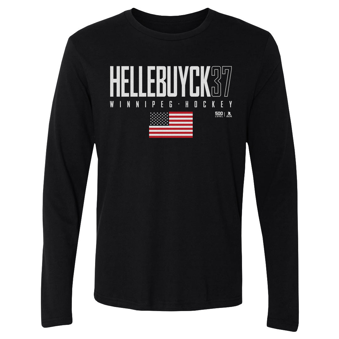 Connor Hellebuyck Men's Long Sleeve T-Shirt | 500 LEVEL