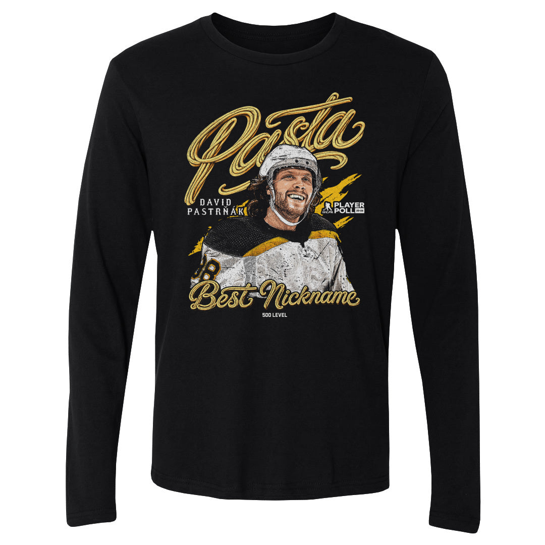 David Pastrnak Men's Long Sleeve T-Shirt | 500 LEVEL