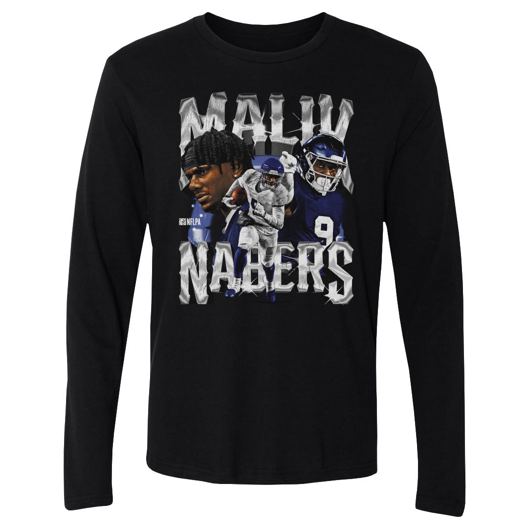 Malik Nabers Men's Long Sleeve T-Shirt | 500 LEVEL