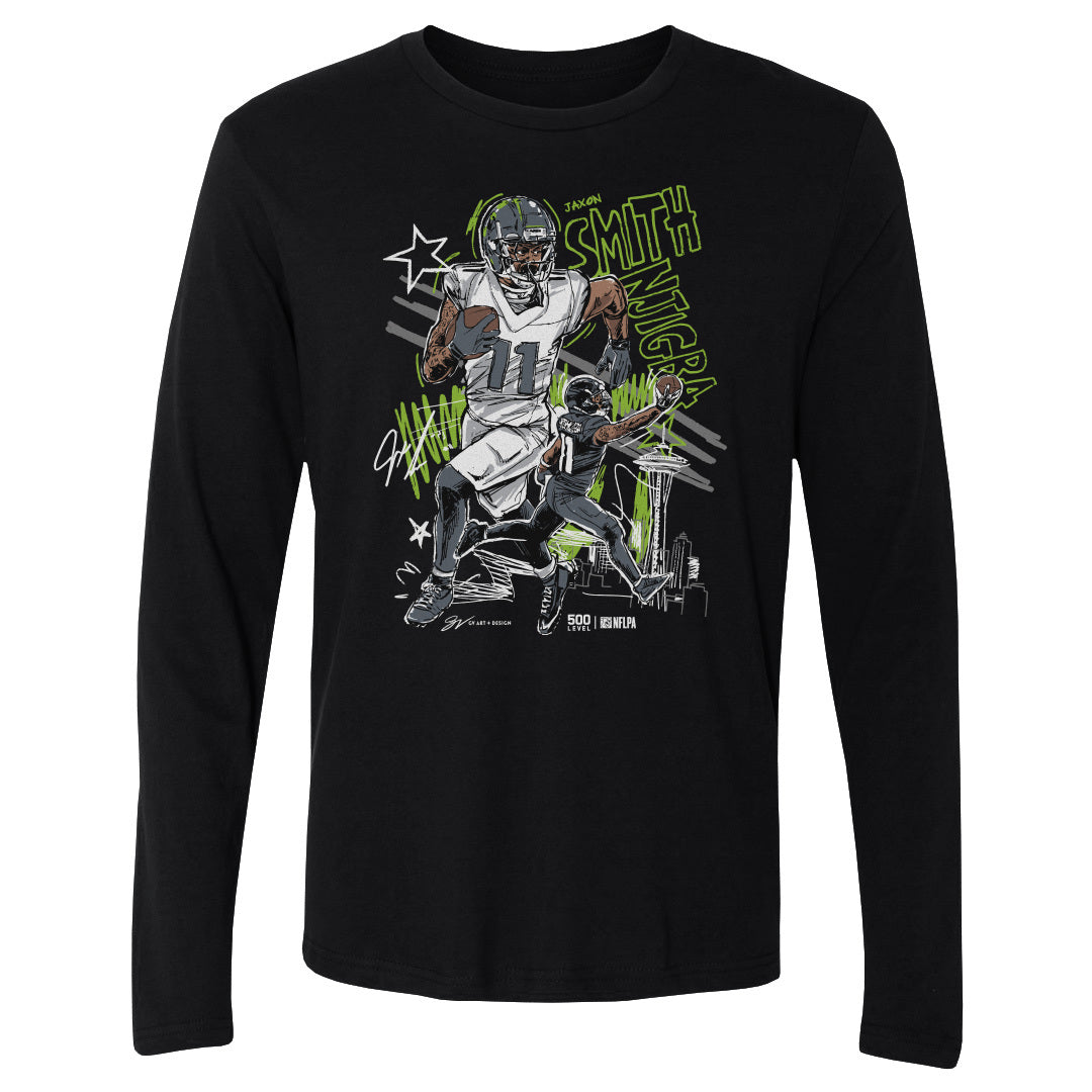 Jaxon Smith-Njigba Men's Long Sleeve T-Shirt | 500 LEVEL