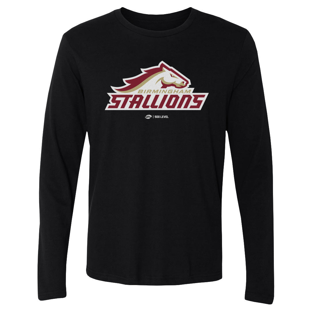 Birmingham Stallions Men's Long Sleeve T-Shirt | 500 LEVEL
