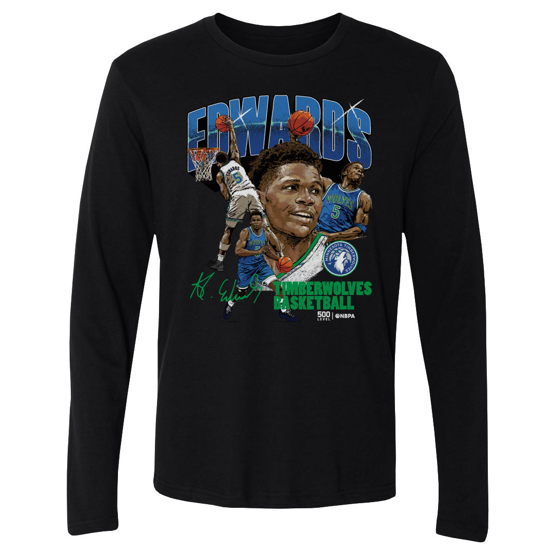 Anthony Edwards Men's Long Sleeve T-Shirt | 500 LEVEL
