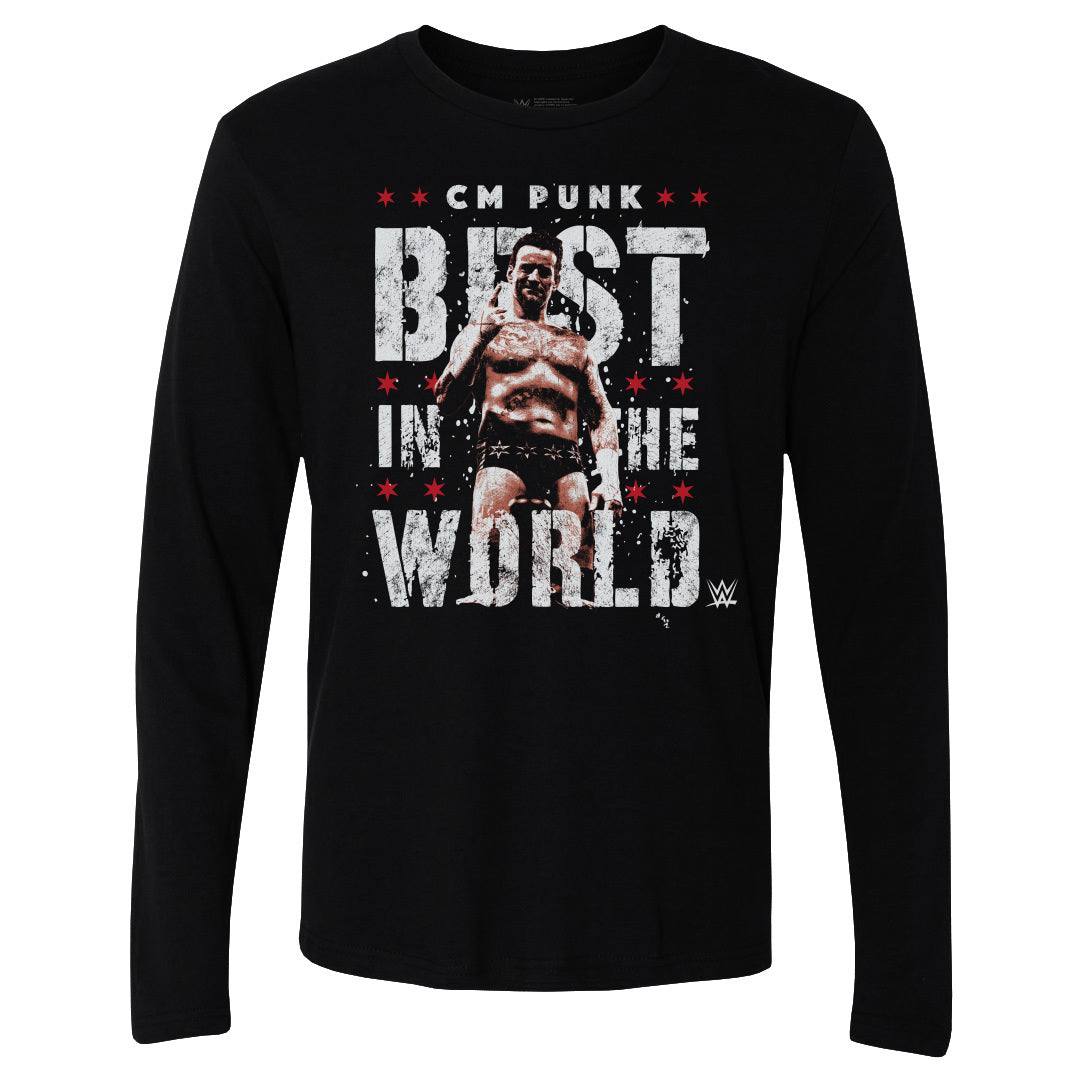 CM Punk Men's Long Sleeve T-Shirt | 500 LEVEL