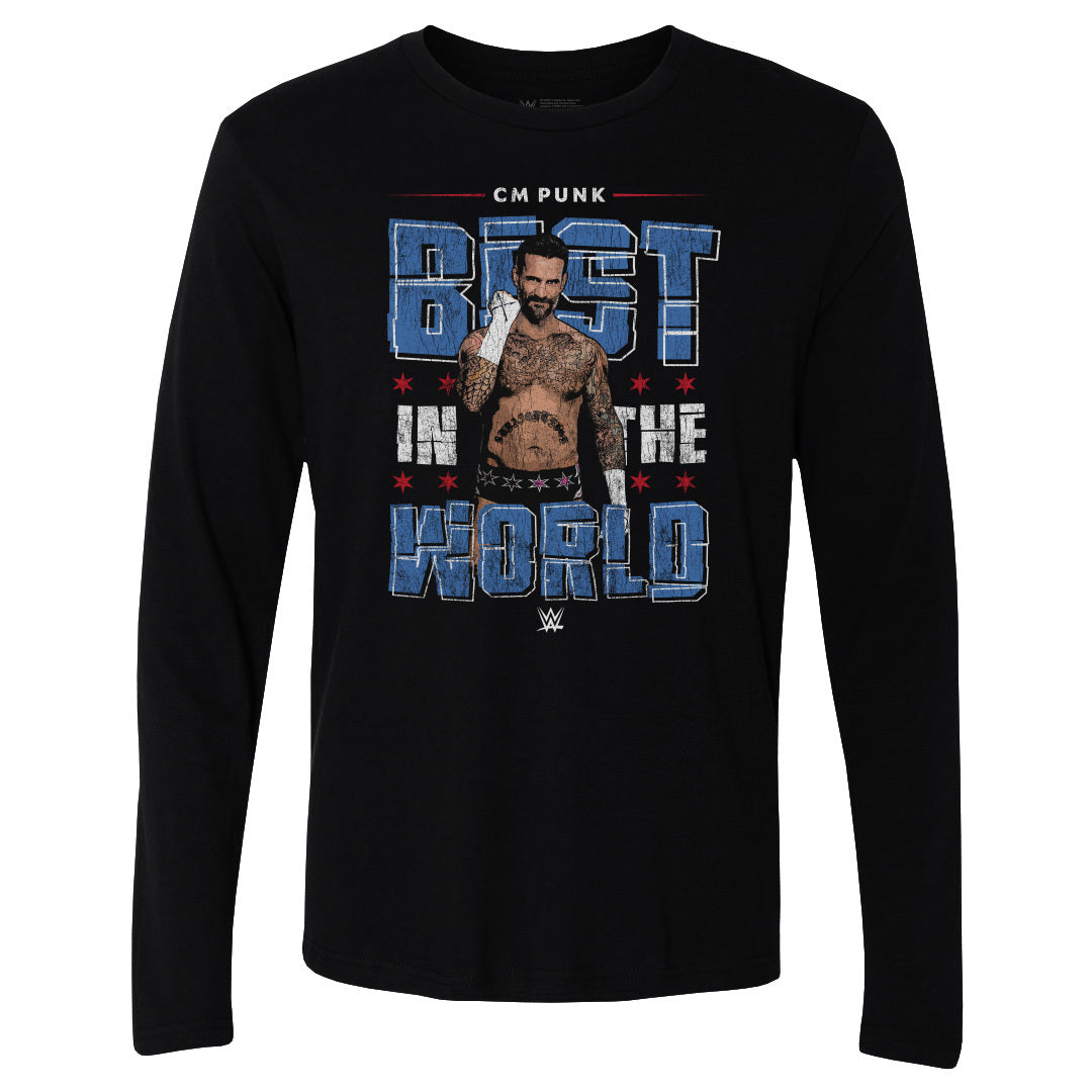 CM Punk Men's Long Sleeve T-Shirt | 500 LEVEL