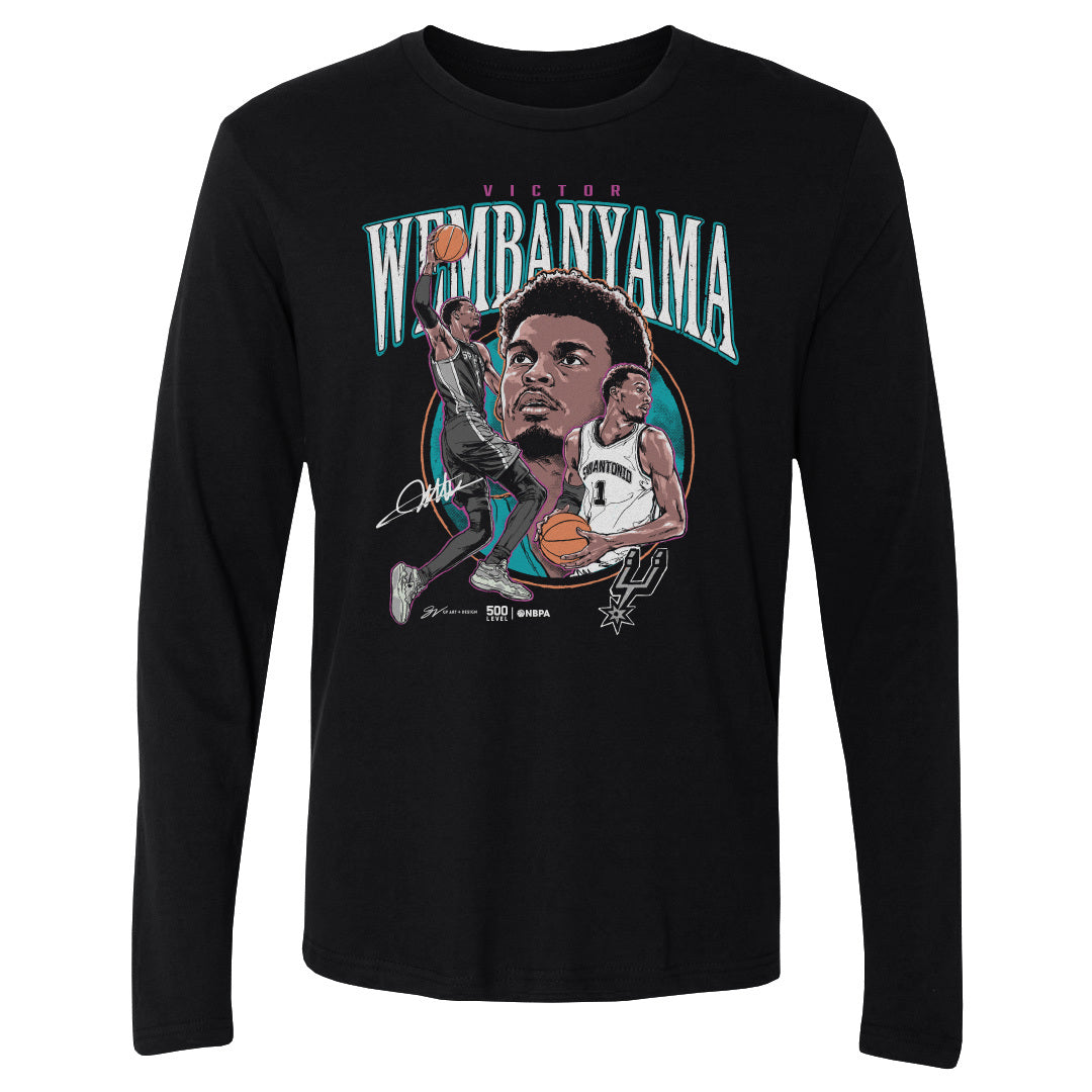 Victor Wembanyama Men's Long Sleeve T-Shirt | 500 LEVEL