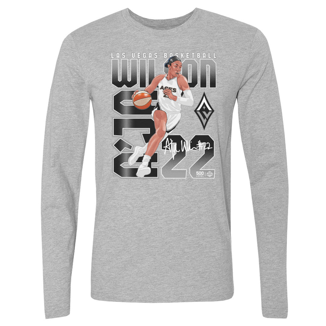 A'ja Wilson Men's Long Sleeve T-Shirt | 500 LEVEL