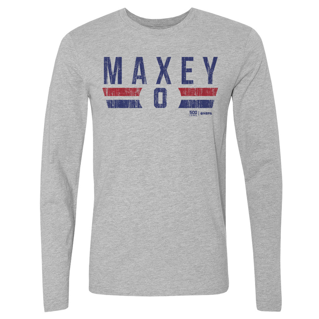 Tyrese Maxey Men's Long Sleeve T-Shirt | 500 LEVEL