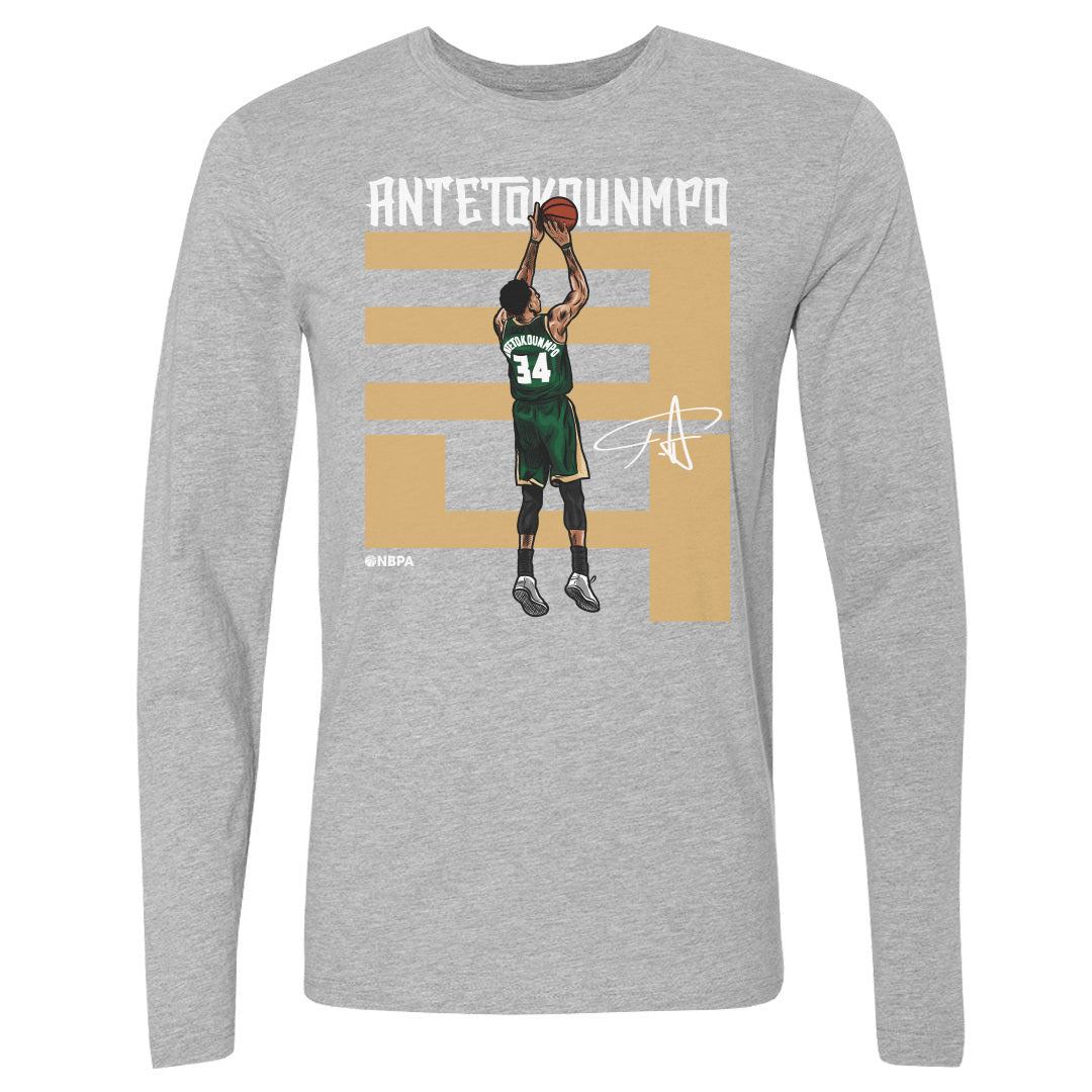 Giannis Antetokounmpo Men's Long Sleeve T-Shirt | 500 LEVEL