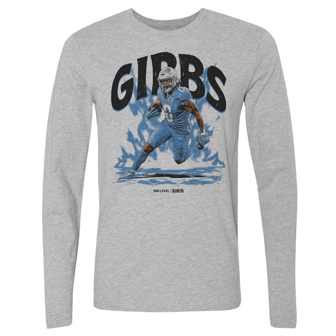 Jahmyr Gibbs Men's Long Sleeve T-Shirt | 500 LEVEL