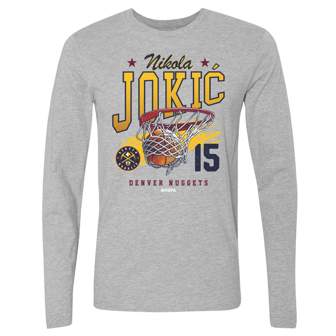 Nikola Jokic Men's Long Sleeve T-Shirt | 500 LEVEL