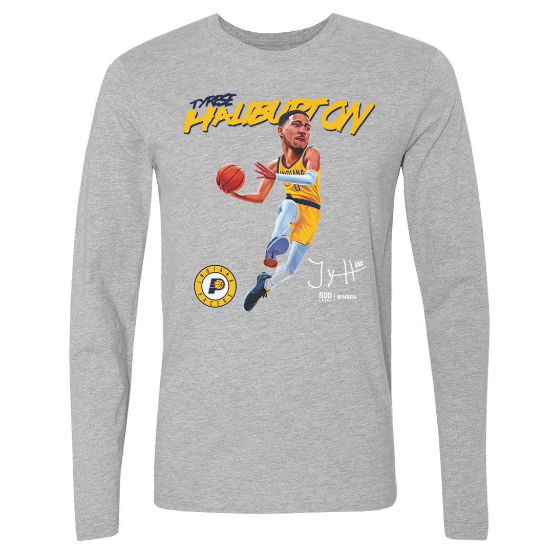 Tyrese Haliburton Men's Long Sleeve T-Shirt | 500 LEVEL