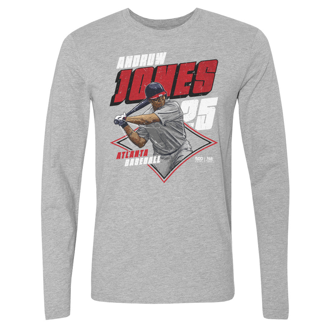 Andruw Jones Men's Long Sleeve T-Shirt | 500 LEVEL