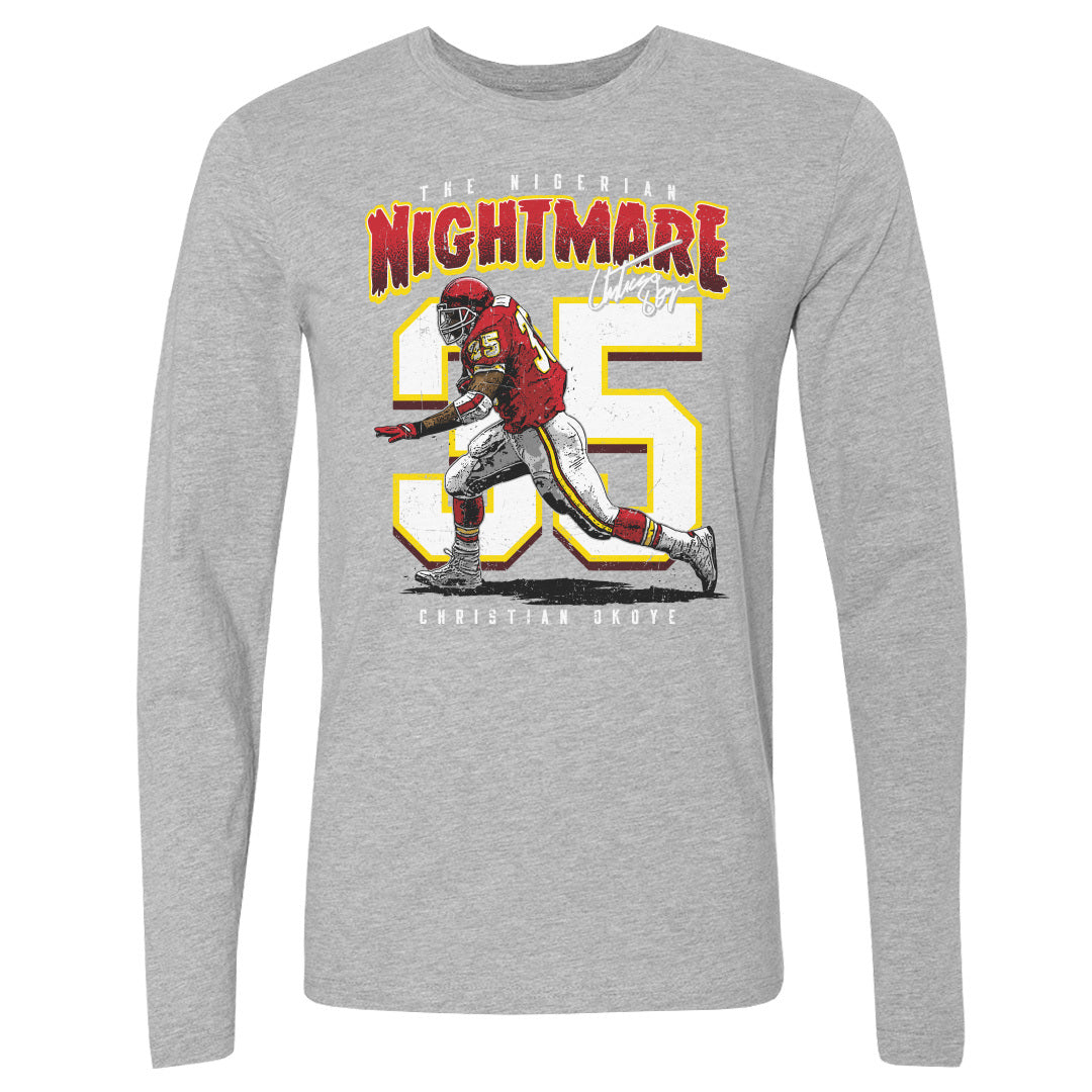 Christian Okoye Men's Long Sleeve T-Shirt | 500 LEVEL