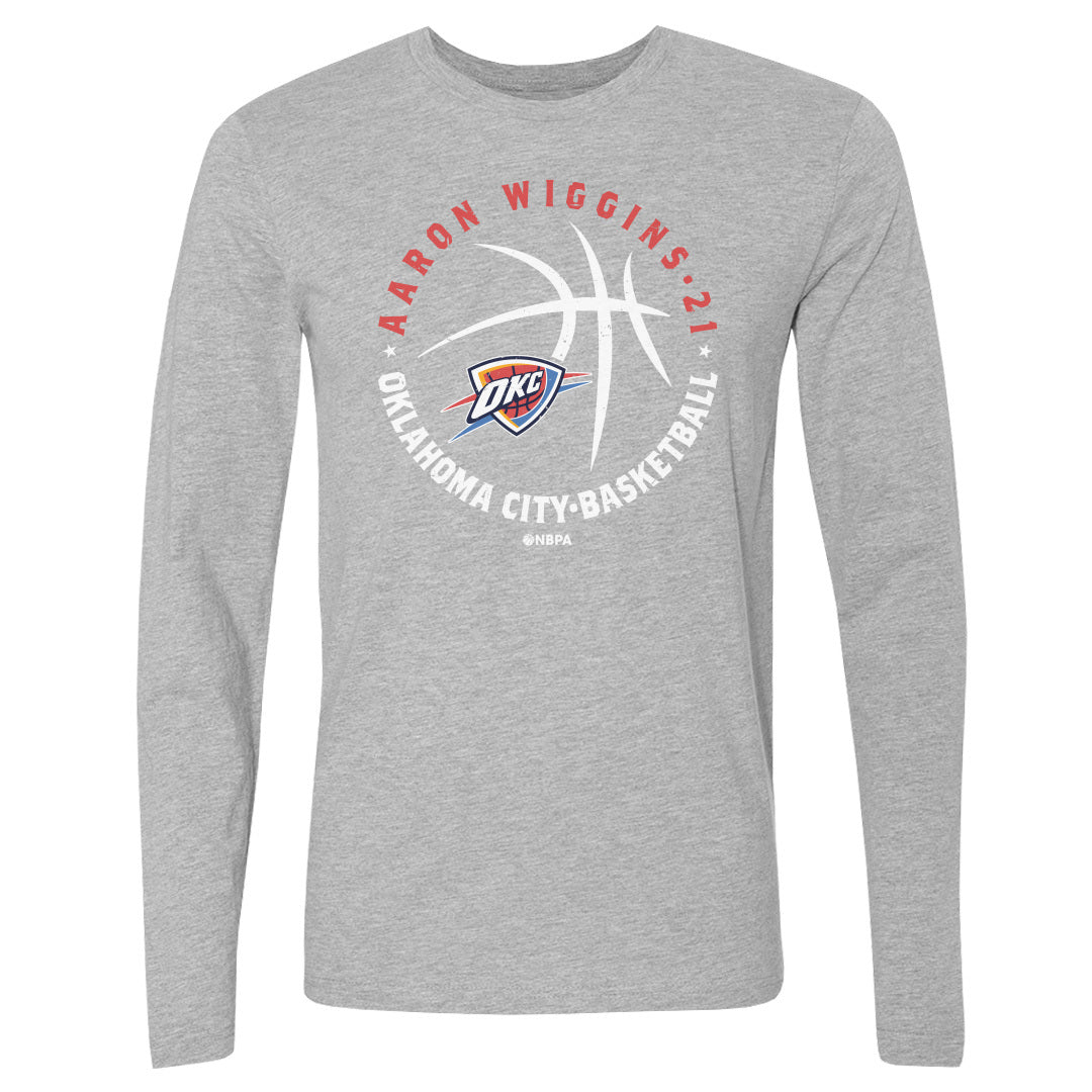 Aaron Wiggins Men's Long Sleeve T-Shirt | 500 LEVEL