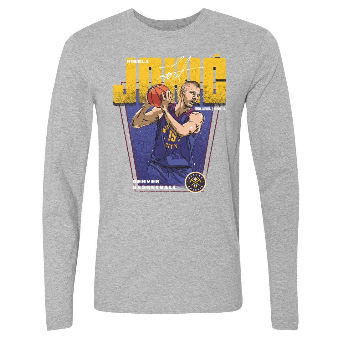 Nikola Jokic Men's Long Sleeve T-Shirt | 500 LEVEL
