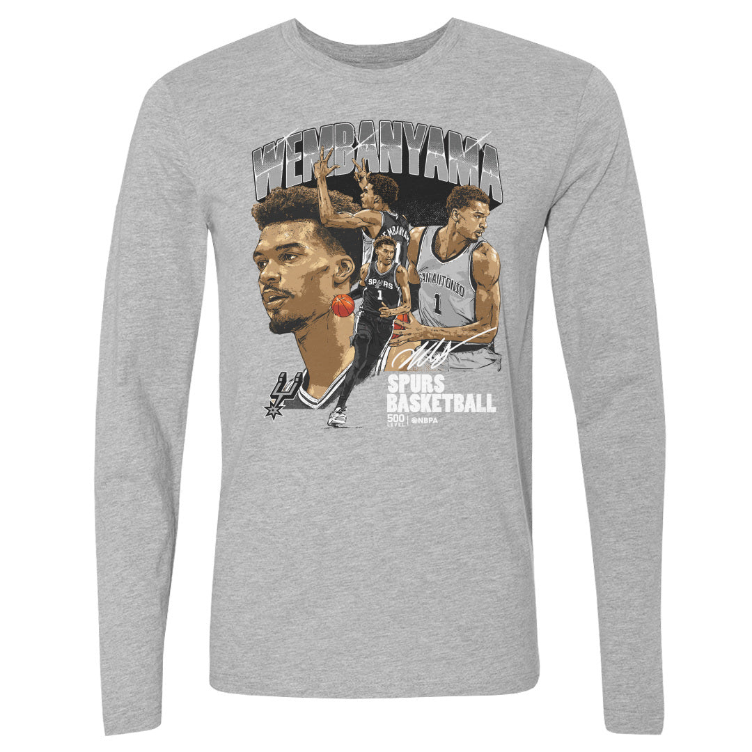 Victor Wembanyama Men's Long Sleeve T-Shirt | 500 LEVEL