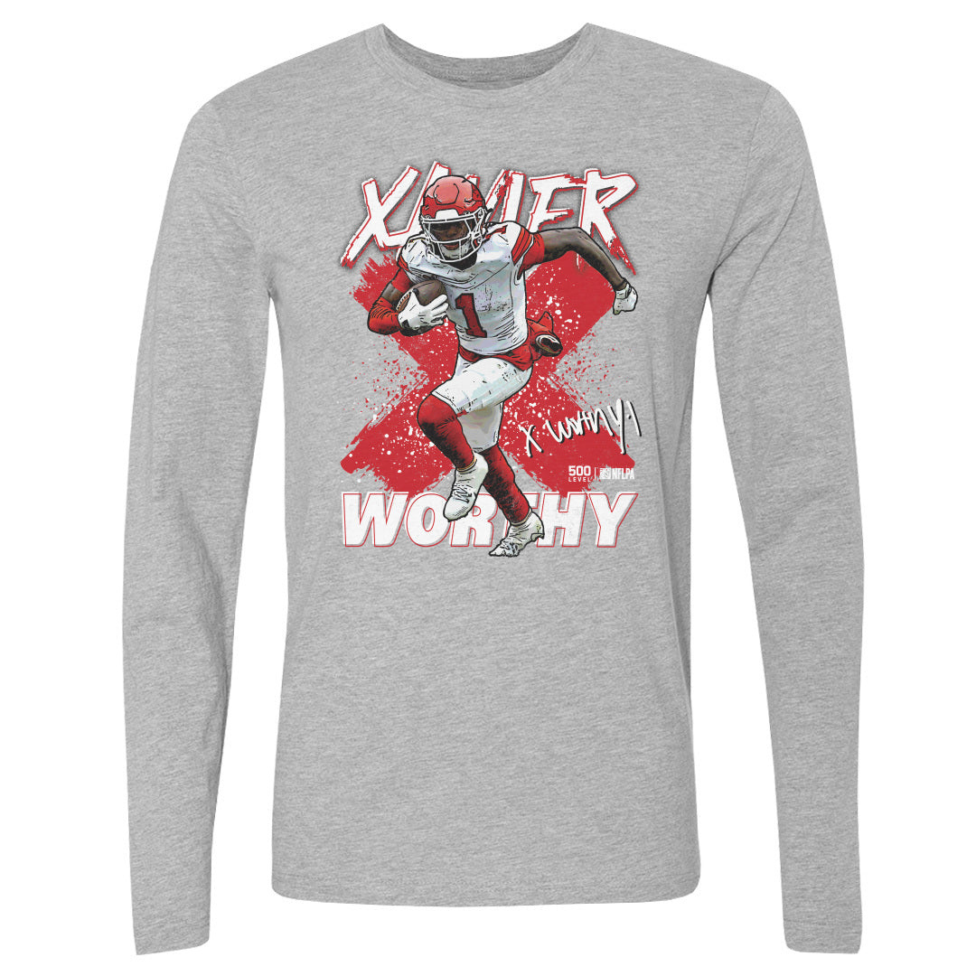 Xavier Worthy Men's Long Sleeve T-Shirt | 500 LEVEL