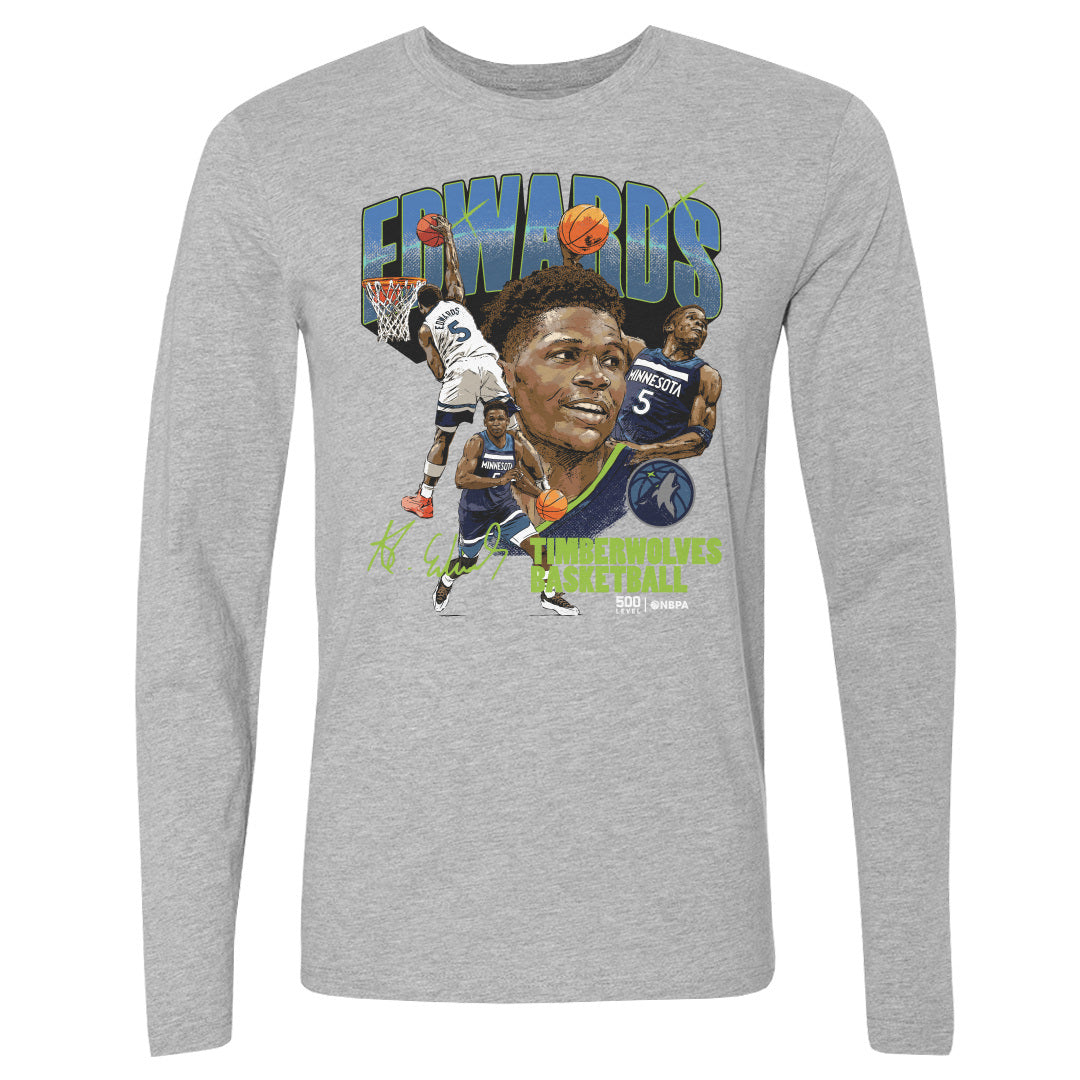 Anthony Edwards Men's Long Sleeve T-Shirt | 500 LEVEL
