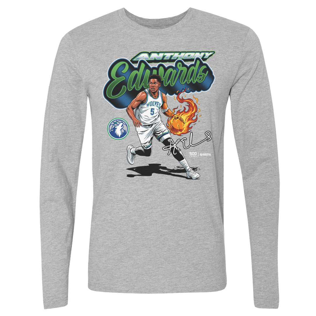 Anthony Edwards Men's Long Sleeve T-Shirt | 500 LEVEL