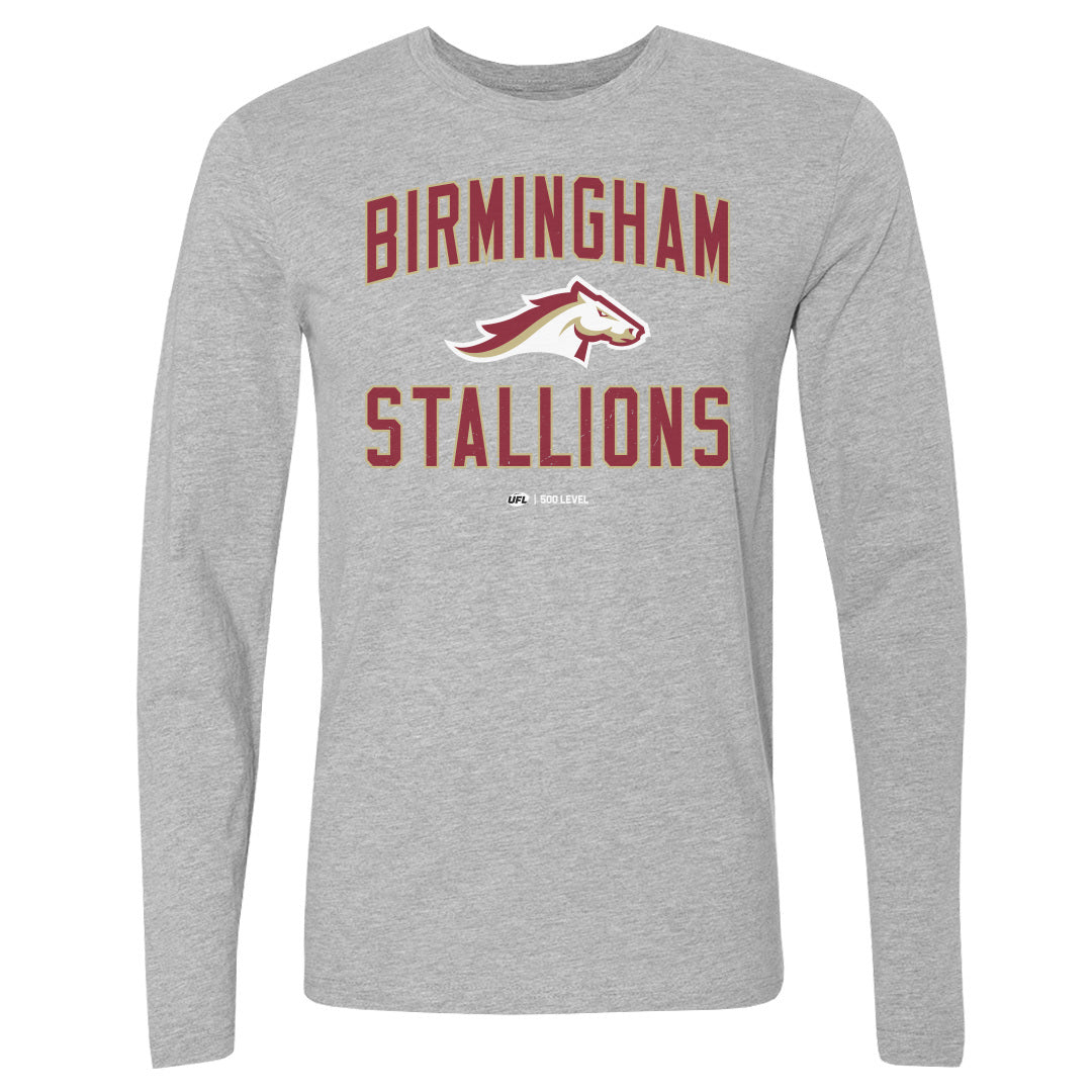 Birmingham Stallions Men's Long Sleeve T-Shirt | 500 LEVEL