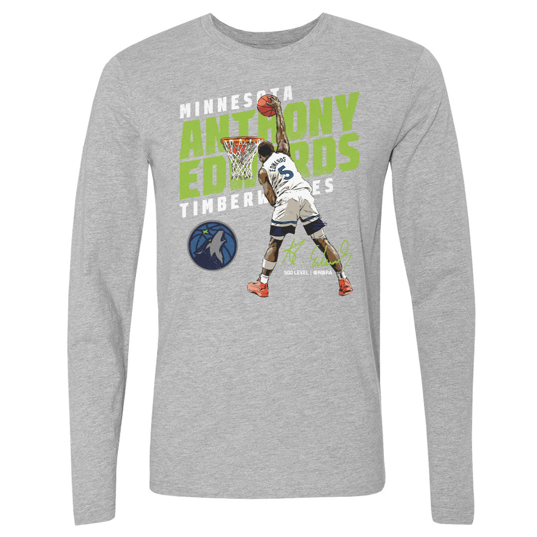 Anthony Edwards Men's Long Sleeve T-Shirt | 500 LEVEL