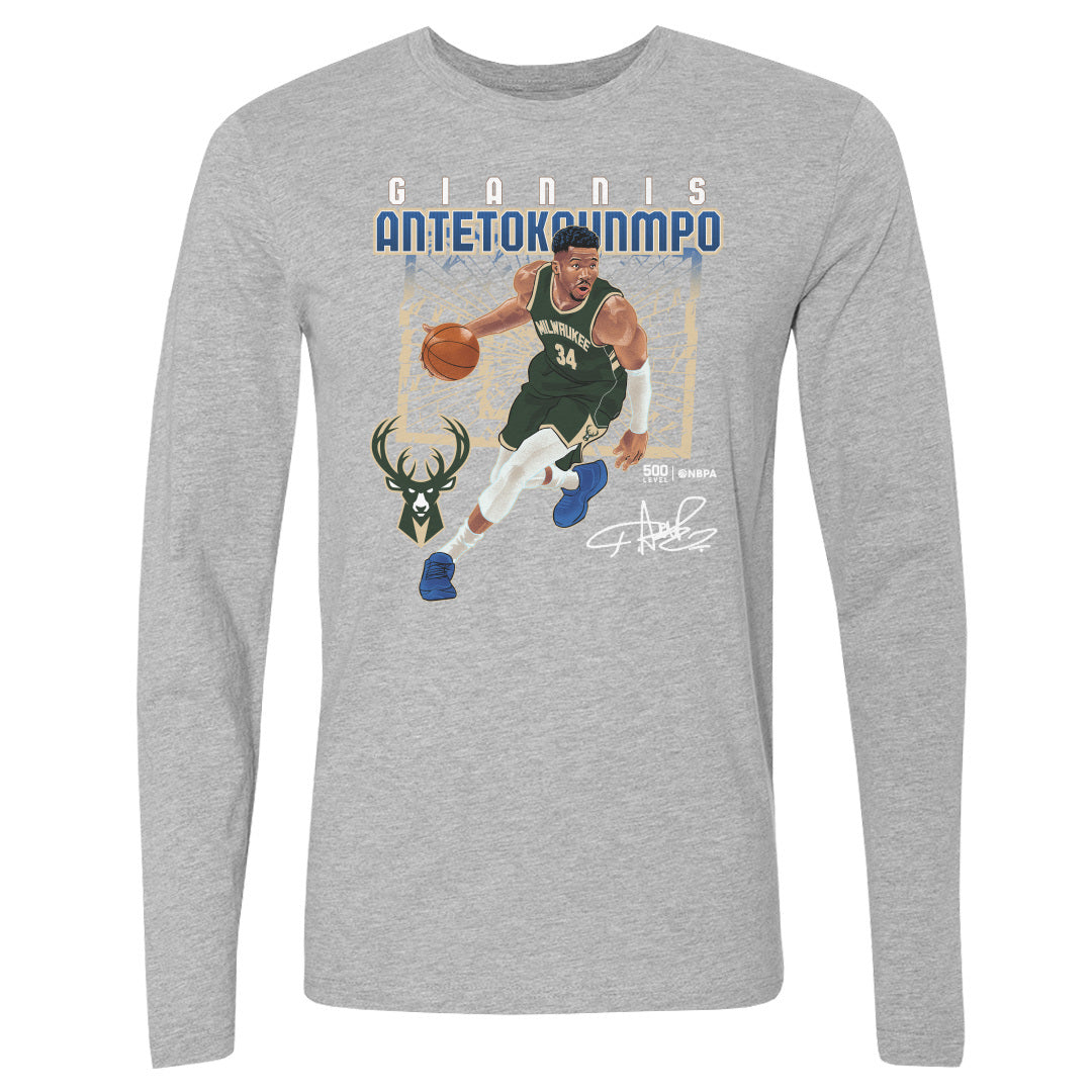 Giannis Antetokounmpo Men's Long Sleeve T-Shirt | 500 LEVEL