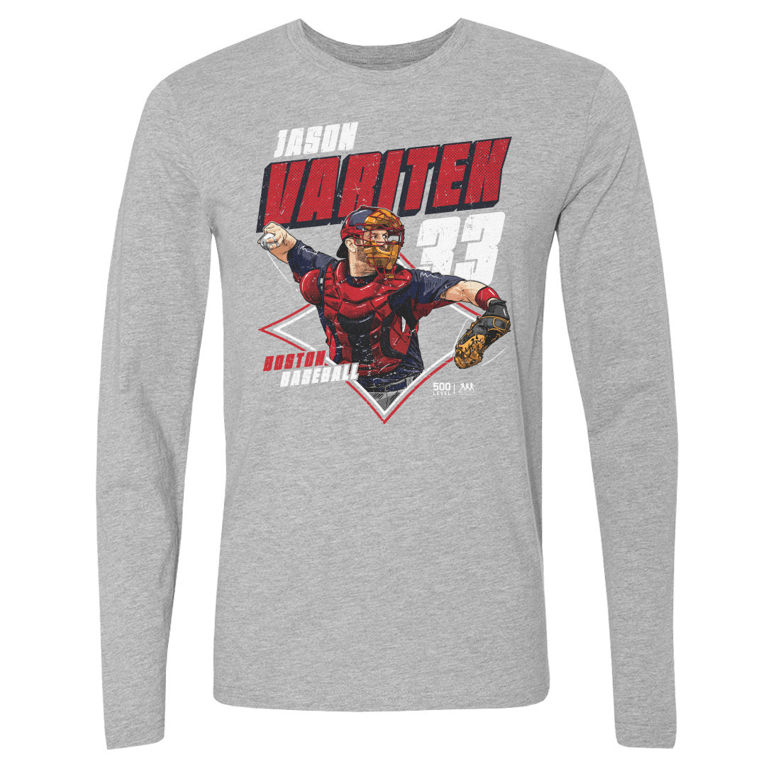 Jason Varitek Men's Long Sleeve T-Shirt | 500 LEVEL
